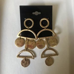 Rose gold statement earrings